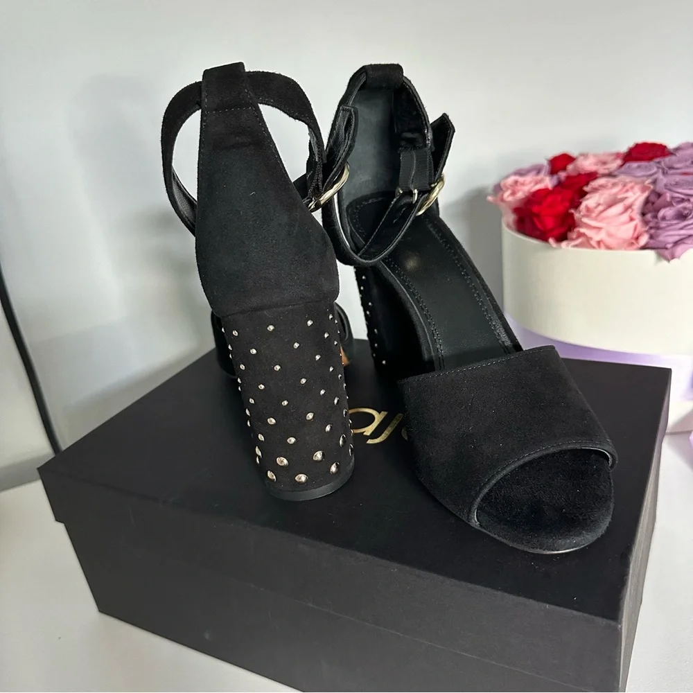 Maje Black block heels Size 37 - Picture 8 of 12